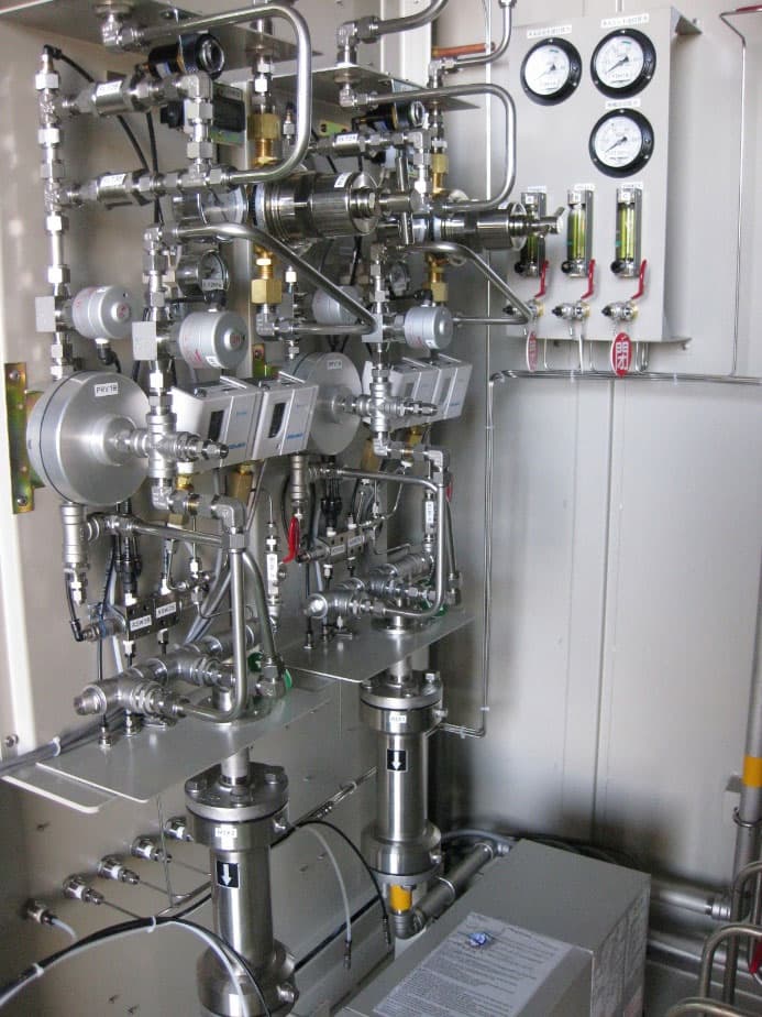 混合機　内部の各機器